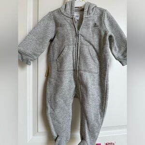 Baby Gap Soft fleece knit one piece with zipper 3-6 months